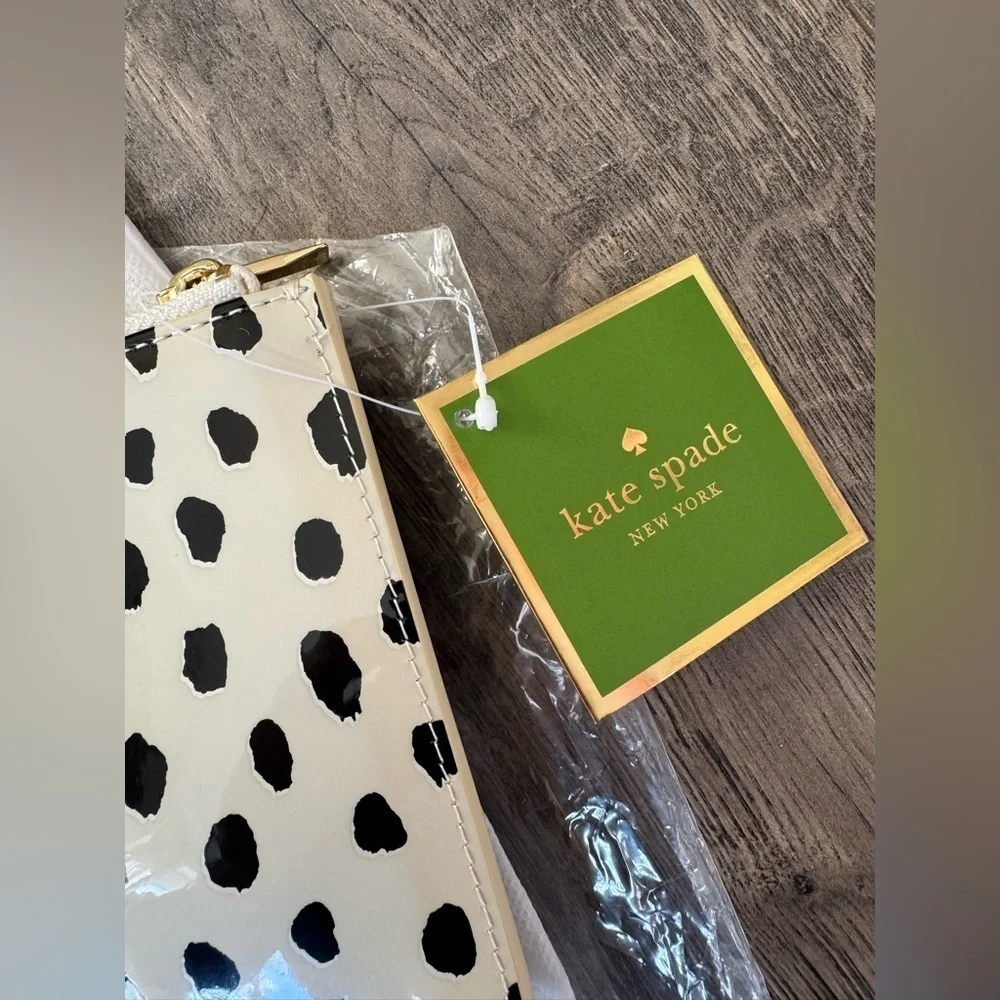 Kate Spade Flamingo Dot Pencil Pouch & Accessories NWT
